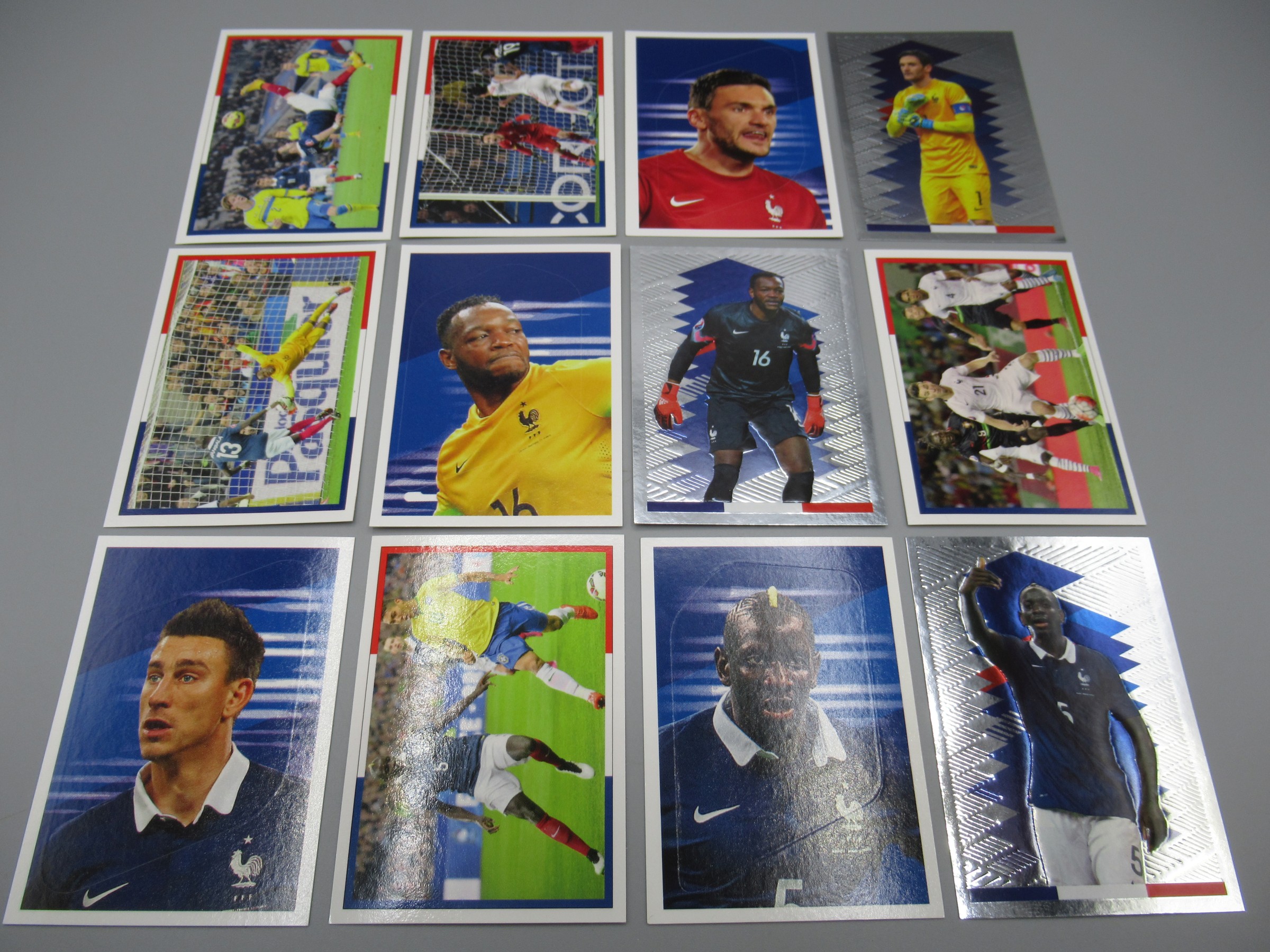 12 cartes Football France FFF - Lot 7 - Panini - Carrefour 2016 -  Passion-Miniatures